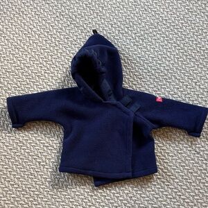 Widgeon Navy Blue Hooded Baby Fleece Jacket 3 months